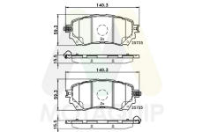 Sada brzdových destiček, kotoučová brzda MOTAQUIP LVXL1762
