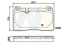 Sada brzdových destiček, kotoučová brzda MOTAQUIP LVXL1764