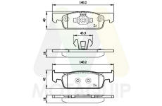 Sada brzdových destiček, kotoučová brzda MOTAQUIP LVXL1765