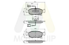 Sada brzdových destiček, kotoučová brzda MOTAQUIP LVXL1766