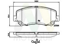 Sada brzdových destiček, kotoučová brzda MOTAQUIP LVXL1769