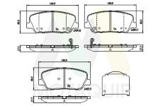Sada brzdových destiček, kotoučová brzda MOTAQUIP LVXL1776
