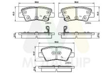 Sada brzdových destiček, kotoučová brzda MOTAQUIP LVXL1777