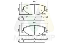 Sada brzdových destiček, kotoučová brzda MOTAQUIP LVXL1784