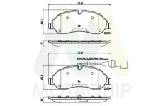 Sada brzdových destiček, kotoučová brzda MOTAQUIP LVXL1791