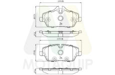 Sada brzdových destiček, kotoučová brzda MOTAQUIP LVXL1801