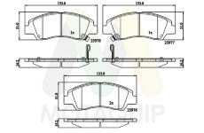 Sada brzdových destiček, kotoučová brzda MOTAQUIP LVXL1812