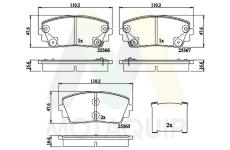 Sada brzdových destiček, kotoučová brzda MOTAQUIP LVXL1817