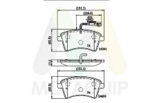 Sada brzdových destiček, kotoučová brzda MOTAQUIP LVXL1820