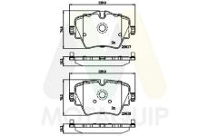 Sada brzdových destiček, kotoučová brzda MOTAQUIP LVXL1835