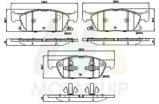 Sada brzdových destiček, kotoučová brzda MOTAQUIP LVXL1844