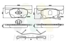 Sada brzdových destiček, kotoučová brzda MOTAQUIP LVXL1876