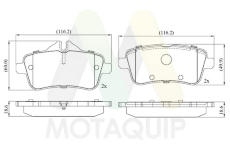 Sada brzdových destiček, kotoučová brzda MOTAQUIP LVXL1933