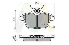Sada brzdových destiček, kotoučová brzda MOTAQUIP LVXL193