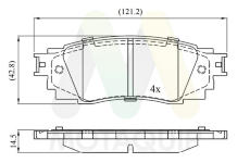 Sada brzdových destiček, kotoučová brzda MOTAQUIP LVXL1953