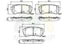 Sada brzdových destiček, kotoučová brzda MOTAQUIP LVXL1959