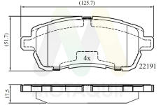 Sada brzdových destiček, kotoučová brzda MOTAQUIP LVXL1969