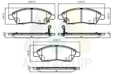 Sada brzdových destiček, kotoučová brzda MOTAQUIP LVXL2023