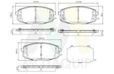 Sada brzdových destiček, kotoučová brzda MOTAQUIP LVXL2039