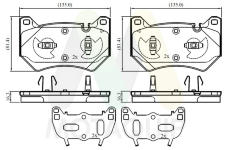 Sada brzdových destiček, kotoučová brzda MOTAQUIP LVXL2049