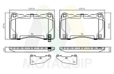 Sada brzdových destiček, kotoučová brzda MOTAQUIP LVXL2068