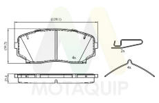 Sada brzdových destiček, kotoučová brzda MOTAQUIP LVXL2093