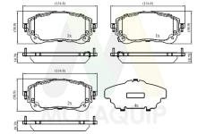 Sada brzdových destiček, kotoučová brzda MOTAQUIP LVXL2104