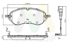 Sada brzdových destiček, kotoučová brzda MOTAQUIP LVXL2123