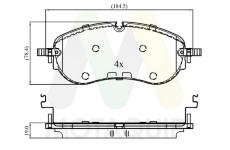 Sada brzdových destiček, kotoučová brzda MOTAQUIP LVXL2124