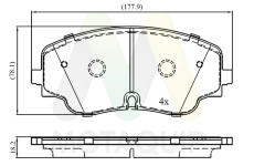 Sada brzdových destiček, kotoučová brzda MOTAQUIP LVXL2129