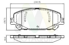 Sada brzdových destiček, kotoučová brzda MOTAQUIP LVXL2137