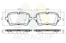 Sada brzdových destiček, kotoučová brzda MOTAQUIP LVXL2145