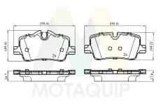 Sada brzdových destiček, kotoučová brzda MOTAQUIP LVXL2163