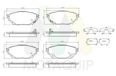 Sada brzdových destiček, kotoučová brzda MOTAQUIP LVXL2181