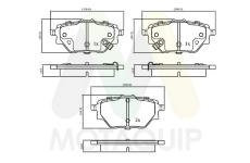 Sada brzdových destiček, kotoučová brzda MOTAQUIP LVXL2208
