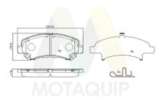 Sada brzdových destiček, kotoučová brzda MOTAQUIP LVXL2219