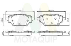 Sada brzdových destiček, kotoučová brzda MOTAQUIP LVXL2237
