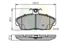Sada brzdových destiček, kotoučová brzda MOTAQUIP LVXL256