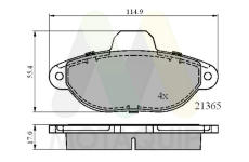 Sada brzdových destiček, kotoučová brzda MOTAQUIP LVXL262