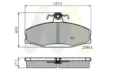 Sada brzdových destiček, kotoučová brzda MOTAQUIP LVXL306