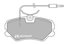 Sada brzdových destiček, kotoučová brzda MOTAQUIP LVXL311