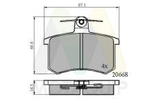 Sada brzdových destiček, kotoučová brzda MOTAQUIP LVXL394