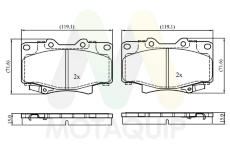 Sada brzdových destiček, kotoučová brzda MOTAQUIP LVXL453
