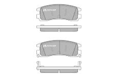 Sada brzdových destiček, kotoučová brzda MOTAQUIP LVXL496