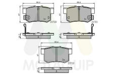 Sada brzdových destiček, kotoučová brzda MOTAQUIP LVXL550