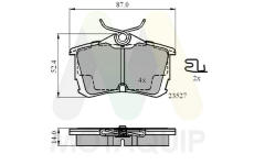 Sada brzdových destiček, kotoučová brzda MOTAQUIP LVXL620