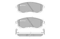 Sada brzdových destiček, kotoučová brzda MOTAQUIP LVXL622