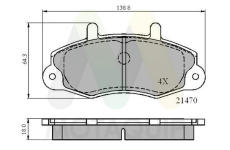 Sada brzdových destiček, kotoučová brzda MOTAQUIP LVXL624