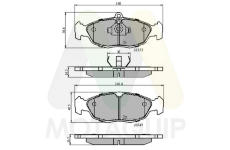 Sada brzdových destiček, kotoučová brzda MOTAQUIP LVXL636
