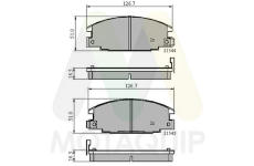 Sada brzdových destiček, kotoučová brzda MOTAQUIP LVXL646